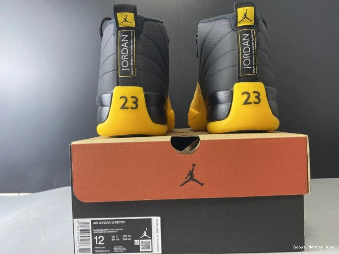 Gold 130690-070 Jordan Retro University Air Black 12 0704